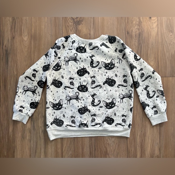 LA Soul Cats & Crystals Gray Sweatshirt Size Large - Picture 4 of 8